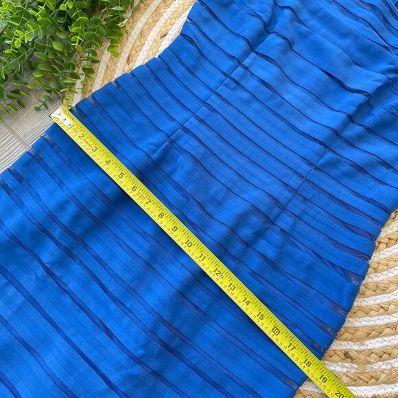 ADRIANNA PAPELL Womens Polyester Blend Short Sleeve Sheer Sheath Dress Size Sm - Picture 6 of 9